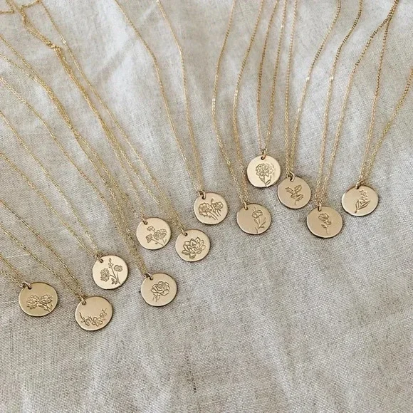 July Lotus Birth Flower Bohemian Charm Necklace - Picture 7 of 8